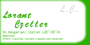 lorant czeller business card